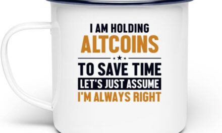 Altcoins Let’s Assume I’m Right Wallet Crypto Kryptowährung – Emaille Tasse -Einheitsgröße-White