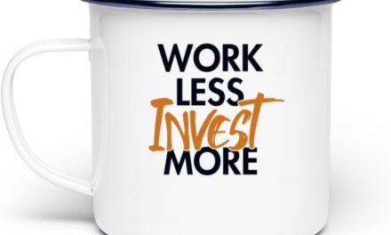 Work Less Invest More Wallet Altcoins – Emaille Tasse -Einheitsgröße-White