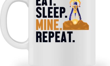 Eat Sleep Mine Repeat Wallet Altcoins – Tasse -M-White