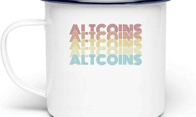Generisch Altcoins Retro Text Wallet Crypto Kryptowährung – Emaille Tasse -Einheitsgröße-White