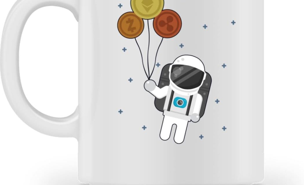 Altcoins Astronaut Crypto Wallet Kryptowährung – Tasse -M-White