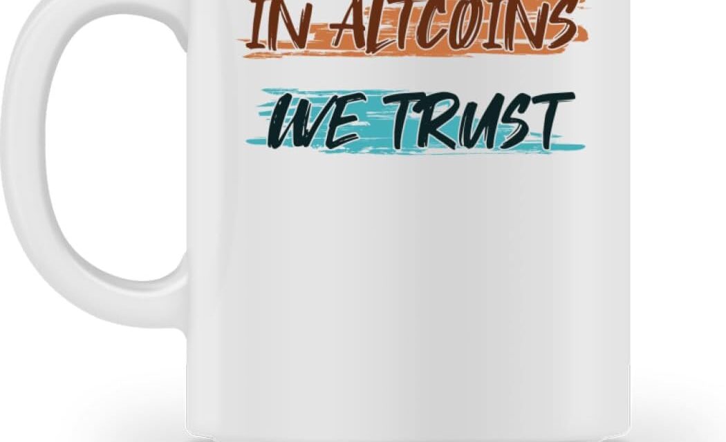 In Altcoins We Trust Crypto Wallet Kryptowährung – Tasse -M-White