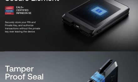 BitcoinMerch.com – SecuX W10 Kryptowährung Krypto Hardware Wallet mit Touchscreen Bitcoin BTC Ethereum ETH