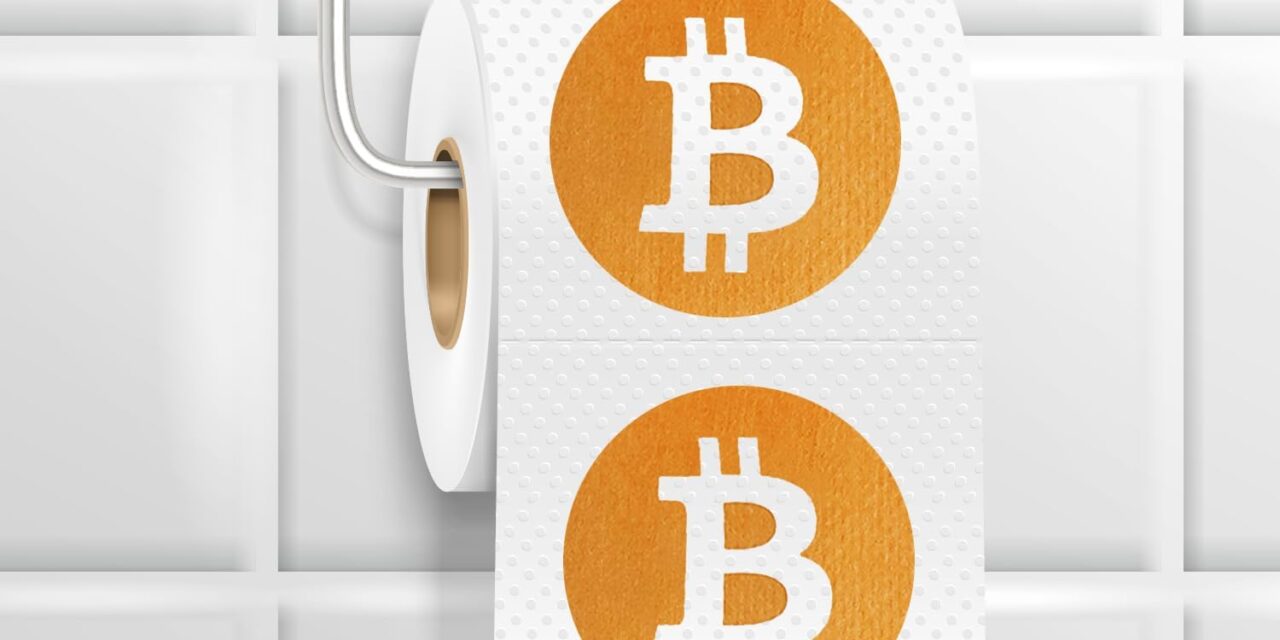 Lustiges Bitcoin Toilettenpapier – Witzig bedrucktes Klopapier – Mad Monkey