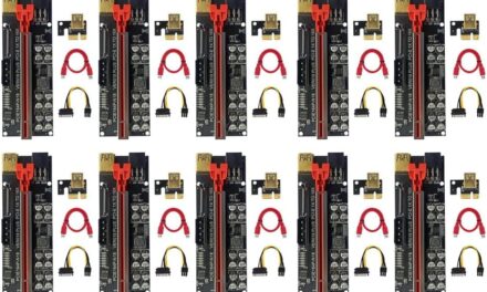 Bakemoro VER018 Plus PCI-E Riser-Karte PCI 1X auf 16X Verlängerungskabel Adapterkarte für Ethereum Mining ETH 10 Stück