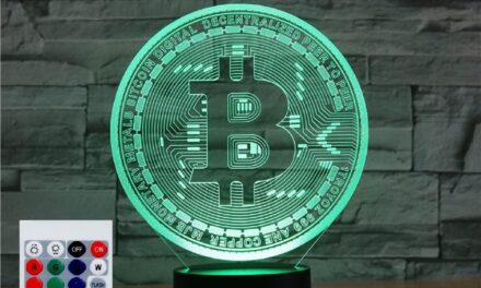 SUPERHONGJIHAO Nachtlicht für Kinder, 3D-Bitcoin-LED-Lampe mit Fernbedienung, 16 Farbwechsel Geburtstagsgeschenk für Kinder