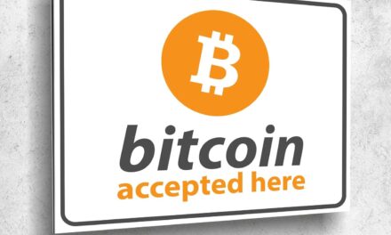 Schild Bitcoin accepted here UV Druck 20 x 30cm – 3mm Aluverbund – Made in Germany